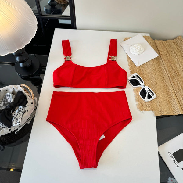 Celine Swimsuits Red Cotton 201806