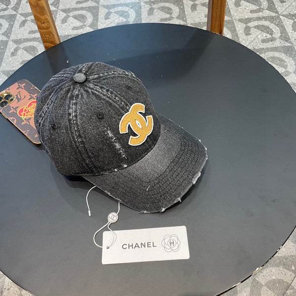Chanel Baseball Cap Black in Denim 205644