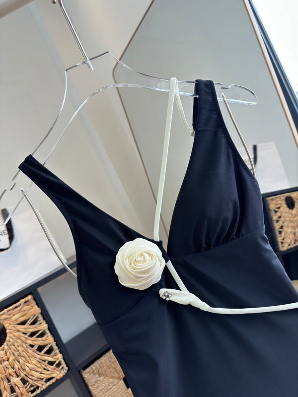 Chanel One-piece swimsuit Black in Cotton polyester 204710