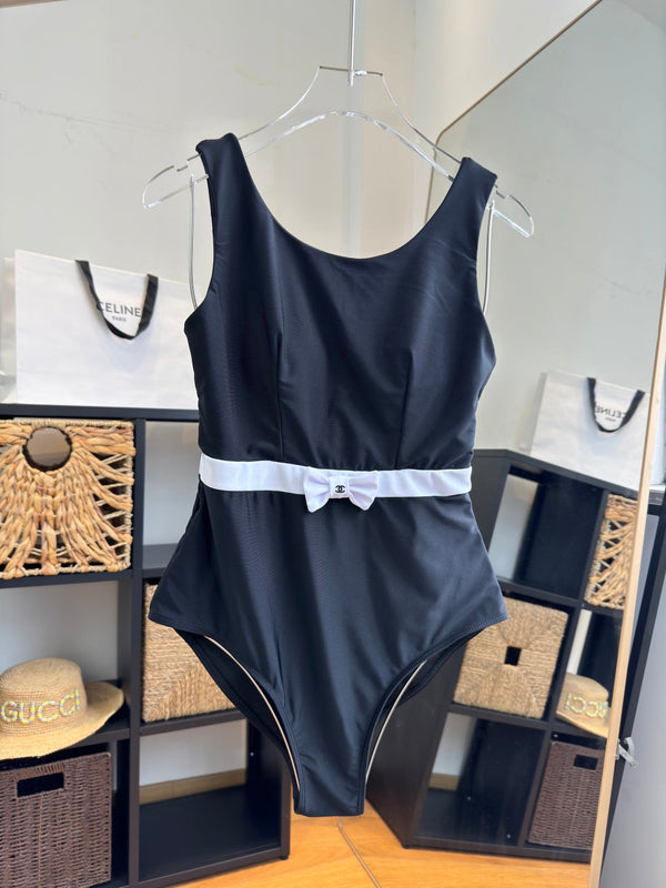 Chanel One-Piece Swimsuit Black in Cotton polyester 204692