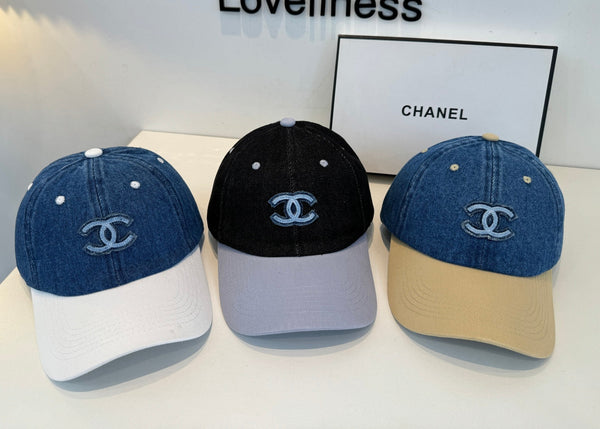 Chanel Baseball Cap Blue White in Cotton 205356