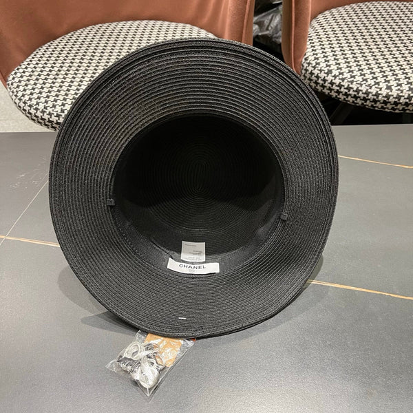 Chanel Summer Sunscreen Hat Black in Weaving 205279