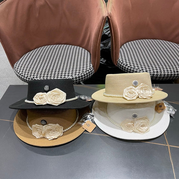 Chanel Summer Sunscreen Hat Camel in Weaving 205278