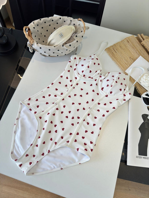 Miumiu One-Piece Swimsuit White in Cotton polyester 204709