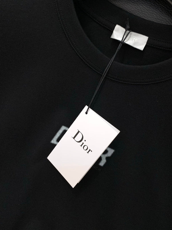 Dior Crew Neck Short-sleeved T-shirt Black in Cotton 200640