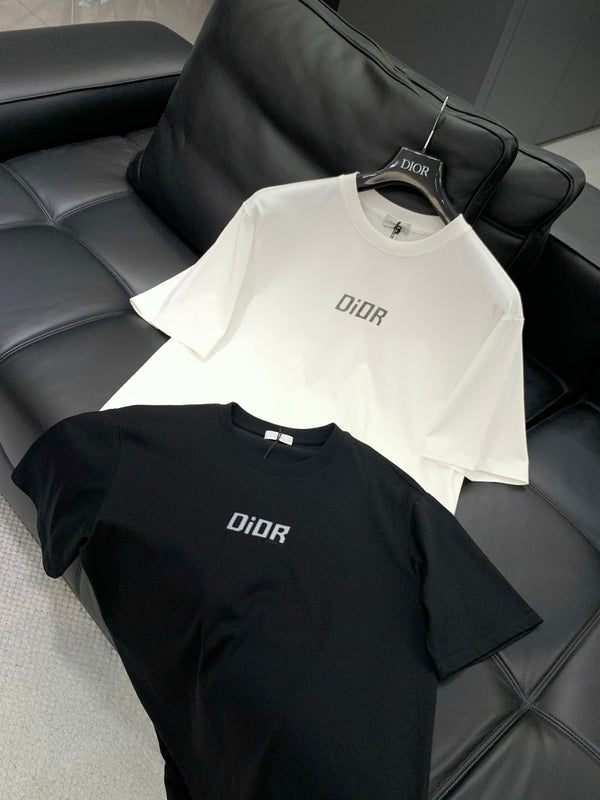 Dior Crew Neck Short-sleeved T-shirt Black in Cotton 200640