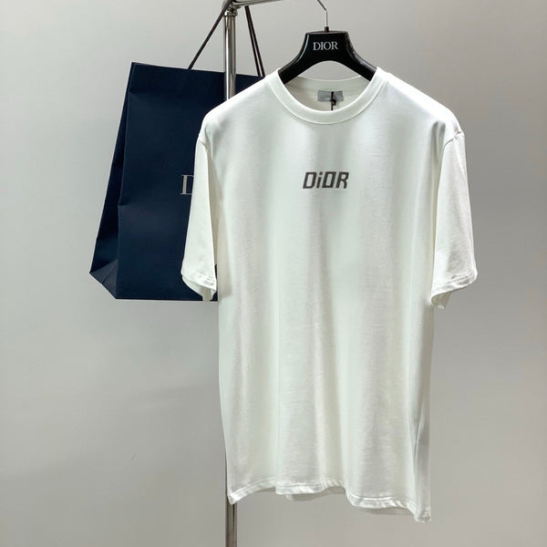 Dior Crew Neck Short-sleeved T-shirt White in Cotton 200639