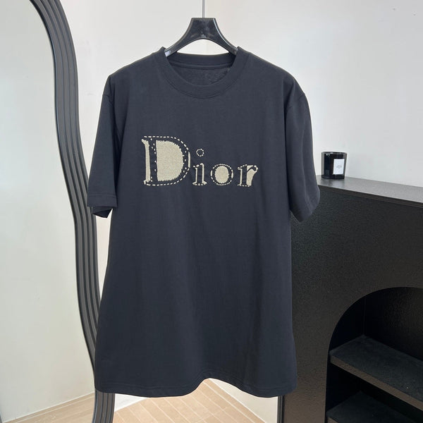 Dior Logo Short-Sleeve T-Shirt Black in Cotton 197839