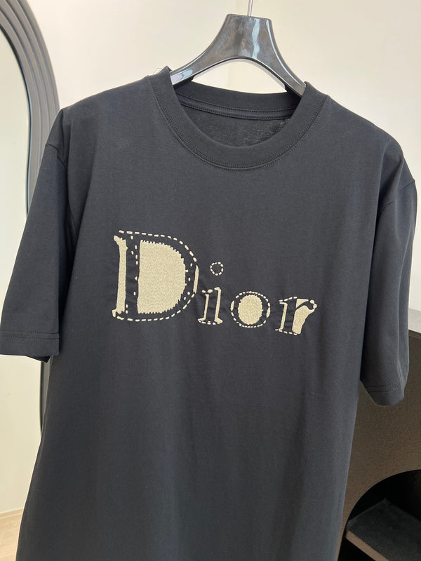 Dior Logo Short-Sleeve T-Shirt Black in Cotton 197839
