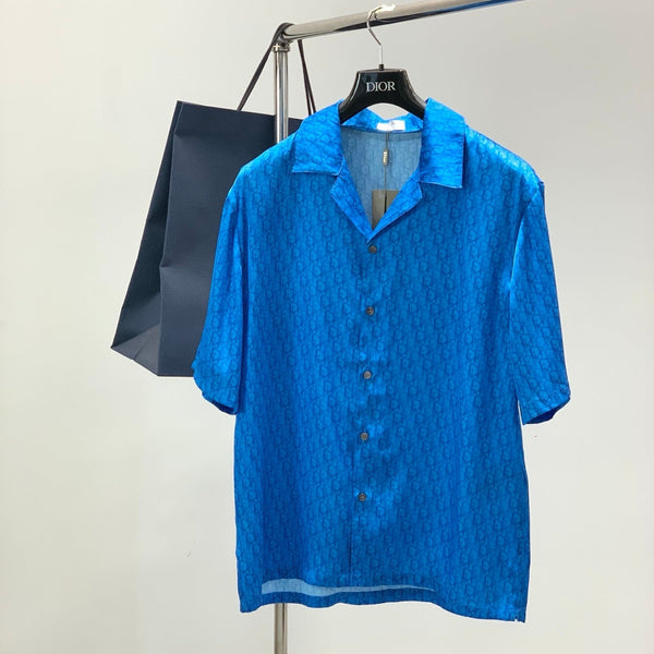 Dior Short-sleeved Shirt Blue in Tencel 183930