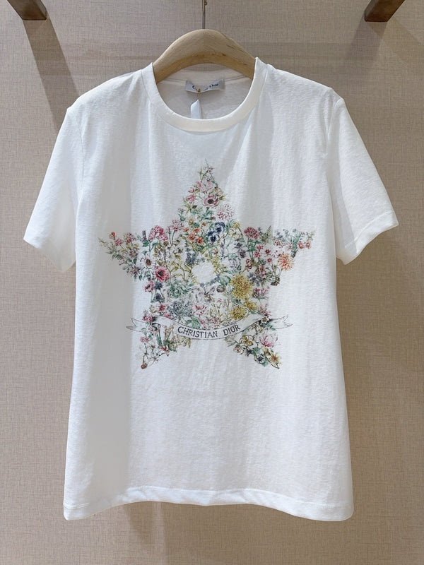 Dior Short-sleeved T-shirt White in Cotton 193375