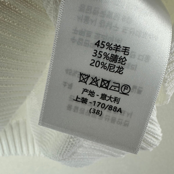 Dior Butterfly Knit Short-Sleeve T-Shirt White in Wool 360700