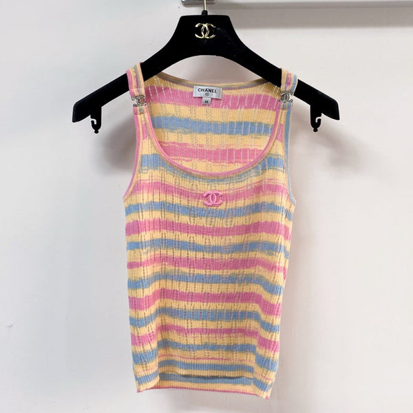 CC Two-Tone Vest Pink Colorful in Wool 207974