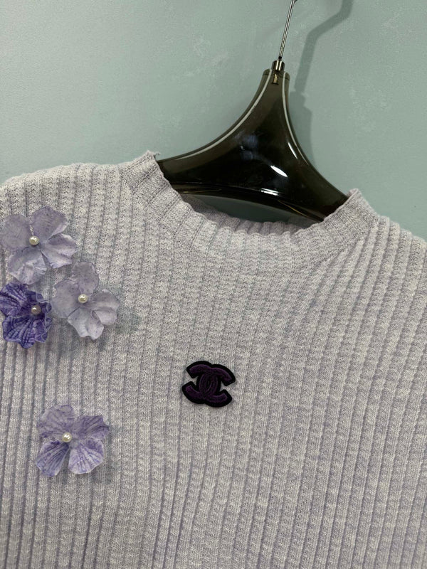 Chanel Knit Vest Purple in Wool 212281