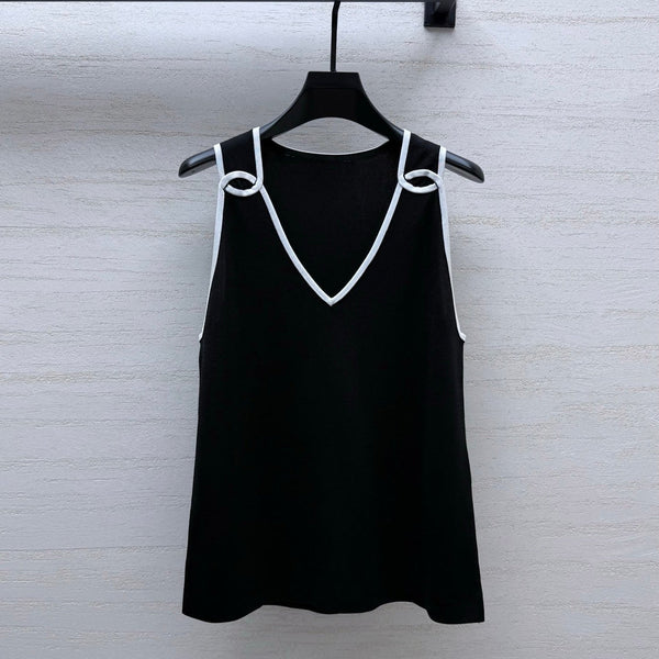 Chanel 26S Vest Black in Silk 204927
