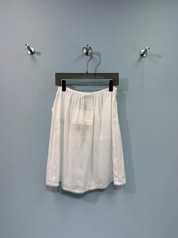 Miumiu Midi Skirt White in Cotton 207816