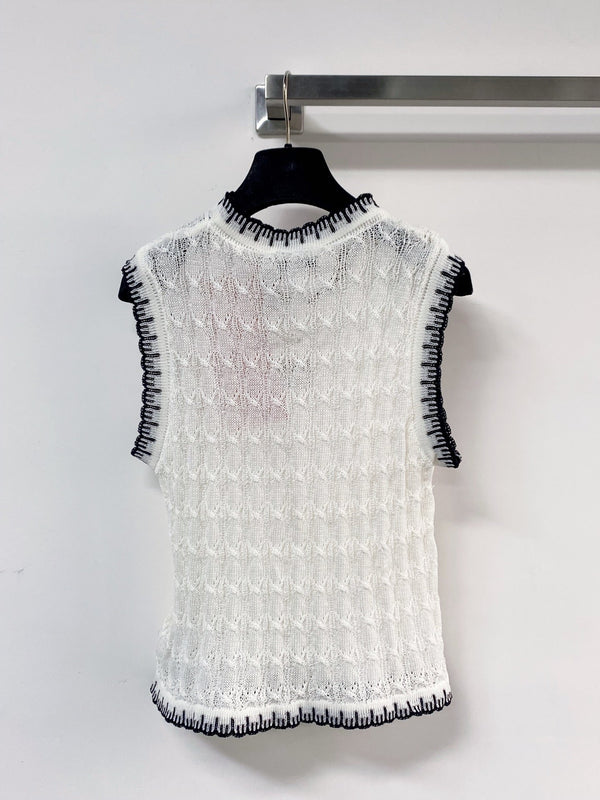 Miumiu Vest White in Wool 204096