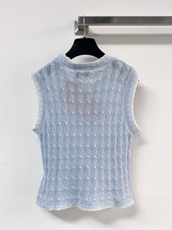 Miumiu Vest Blue in Wool 204097