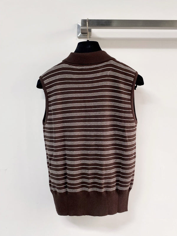 Miumiu Vest Brown in Wool 204093