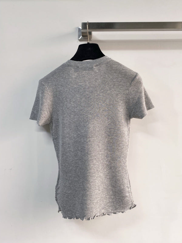 Dior Short-Sleeve T-Shirt Light Gray in Cotton 207960