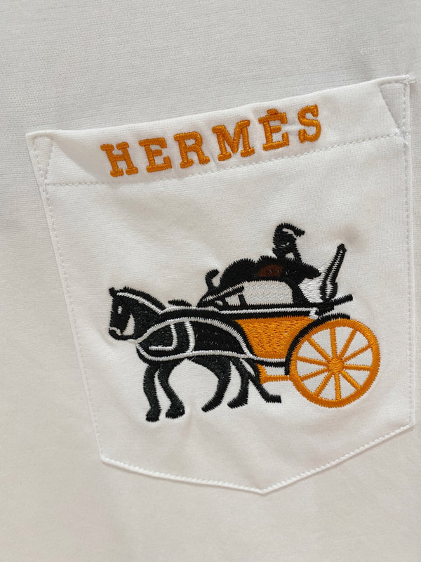 HM Short-Sleeve T-Shirt White in Cotton 215476