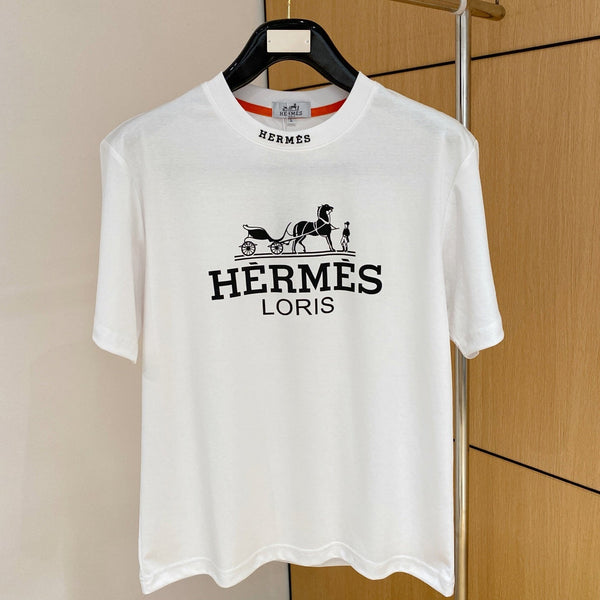 HM Short-Sleeve T-Shirt White in Cotton 215436