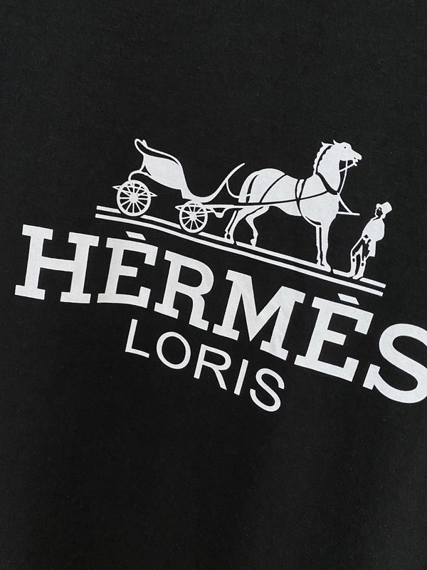 HM Short-Sleeve T-Shirt Black in Cotton 215435
