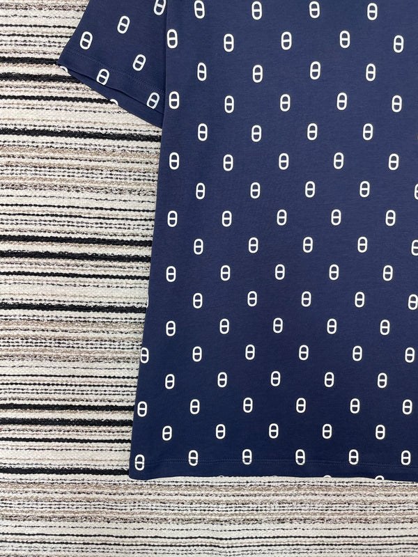 HM T-Shirt Navy Blue in Cotton 167908
