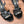 CC 26SS Gold Buckle Strappy High-Heeled 85 Sandals Black in Cowhide 692567
