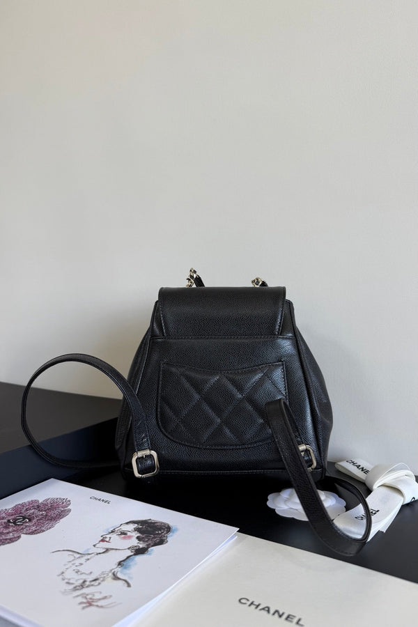 Chanel Affinity Duma Backpack 20cm Black in Cowhide