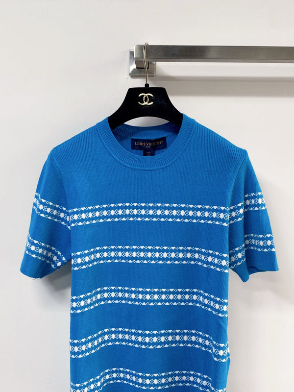 LV Short-Sleeve T-Shirt Blue in Wool 215553