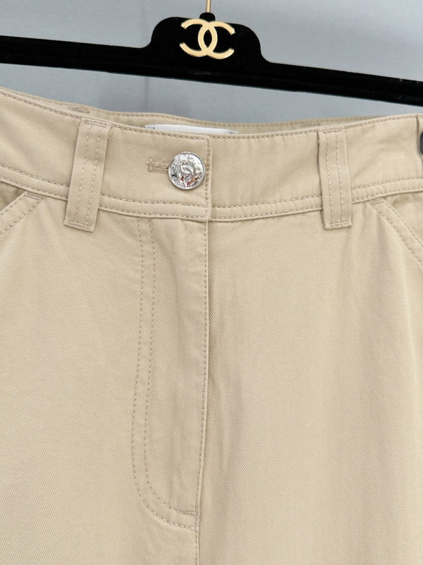 Chanel 26 Cargo Pants Khaki in Cotton 253578