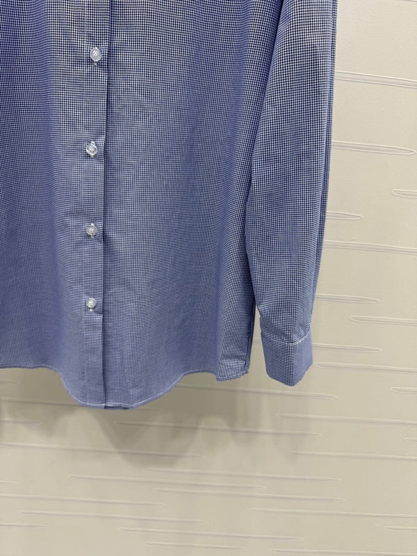 Miu Miu 26 Collar Plaid Shirt Blue in Cotton 254535