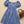Miu Miu 26 Blue and White Checkered Off-Shoulder Dress in Cotton 251673