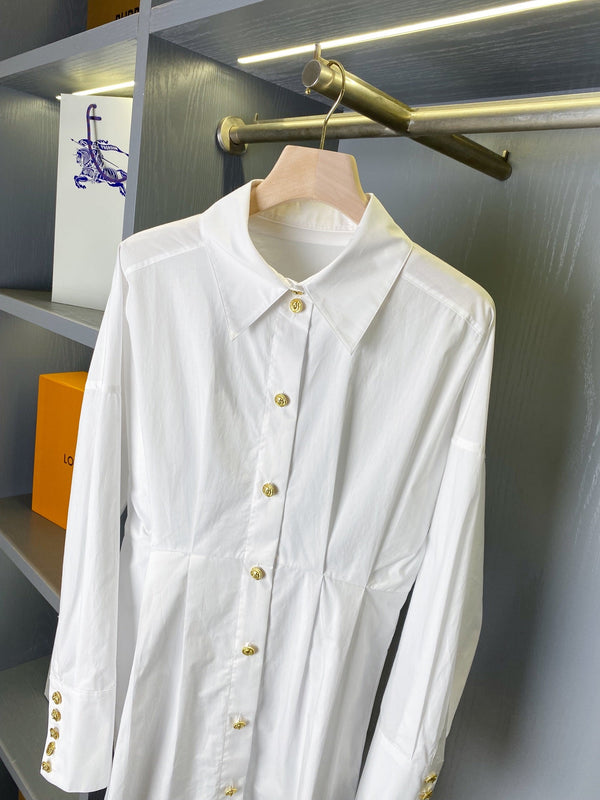 Balmain 26SS Shirt White in Poplin fabric 183456