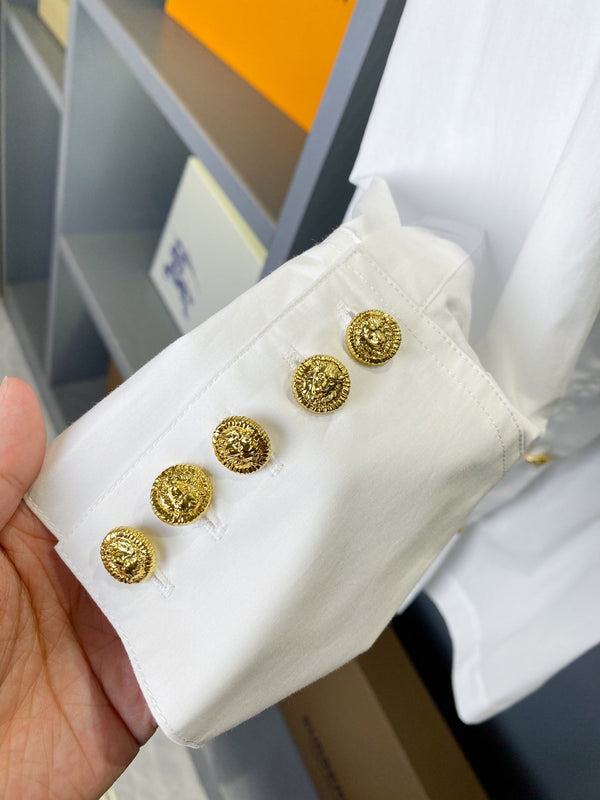 Balmain 26SS Shirt White in Poplin fabric 183456
