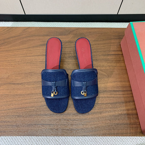 LP Color-blocked Sandals 50 Blue in Canvas 703248