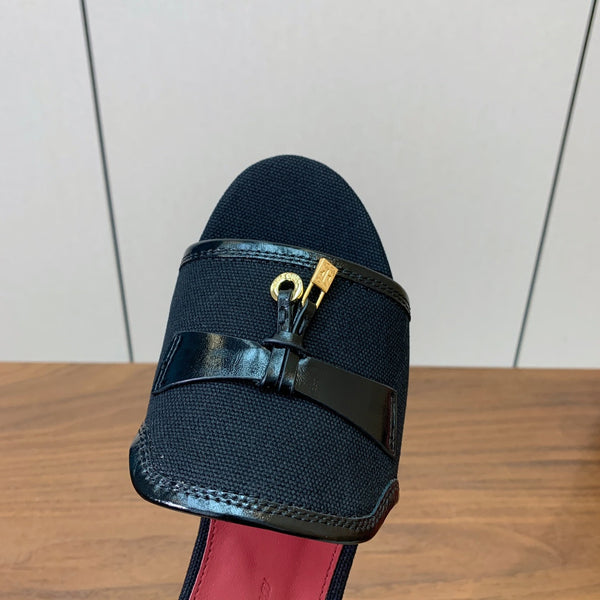 LP Color-blocked Sandals Black in Canvas 703245