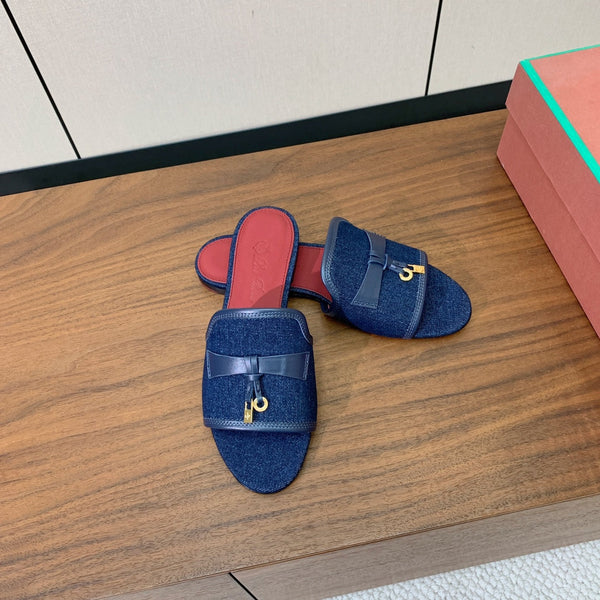 LP Color-blocked Sandals Blue in Canvas 703244
