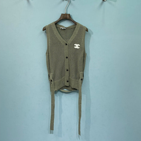 Chanel Vest Green in Nitrile Cotton 262292