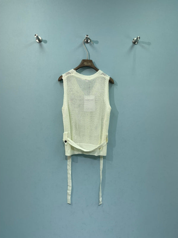 Chanel Vest White in Nitrile Cotton 262287