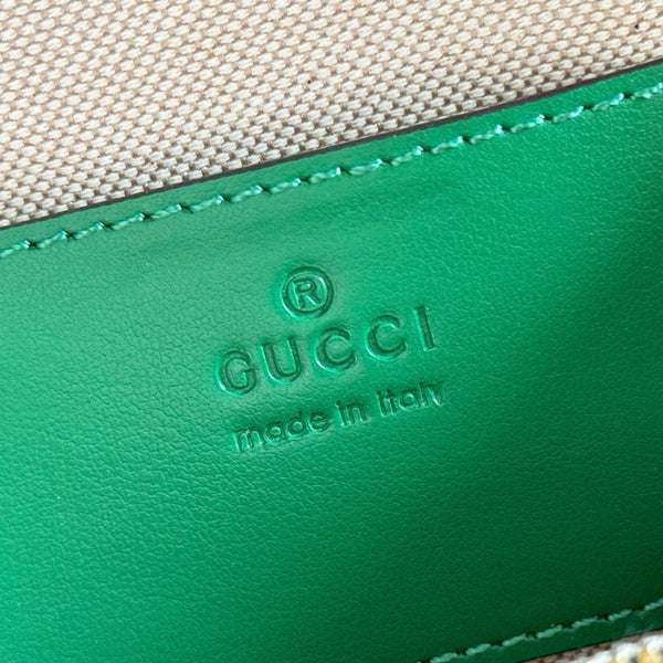 Gucci GG Matelassé Mini Bag 16 Green in Quilted Leather 284909