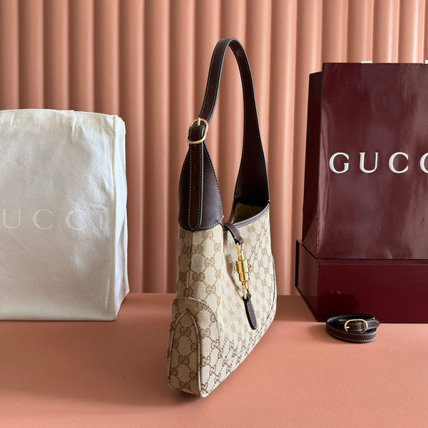 Gucci 26 Jackie 31.5cm Brown in Canvas 284981