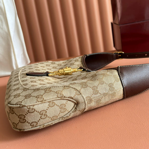 Gucci 26 Jackie 31.5cm Brown in Canvas 284981