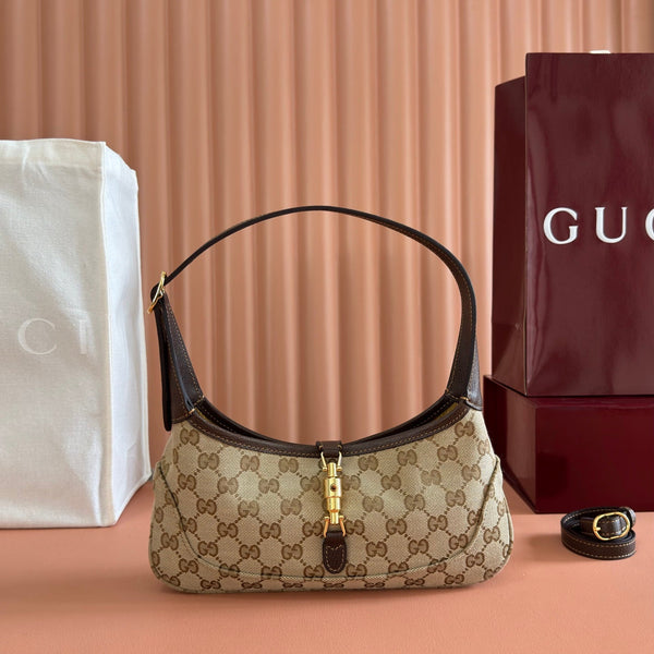 Gucci 26 Jackie 27cm Brown in Canvas 284984