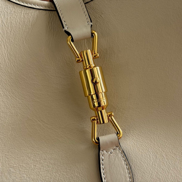 Gucci 26 Mercato Tote Bag 35cm Ivory Gold in Cowhide 284993
