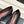 CC 26S Double C Patchwork Ballet Flat Black Gray in Deerskin Cowhide 706367