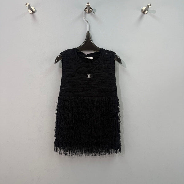 Chanel Vest Black in Nitrile Cotton 282522