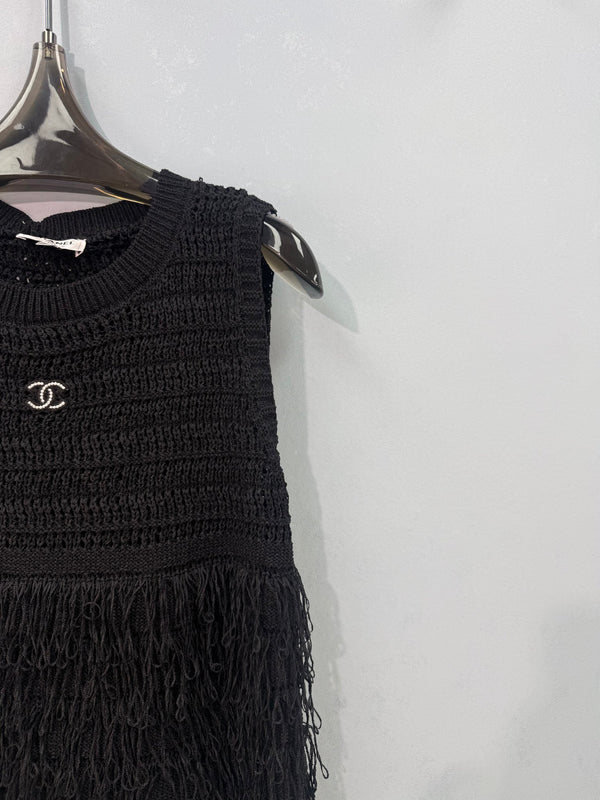 Chanel Vest Black in Nitrile Cotton 282522