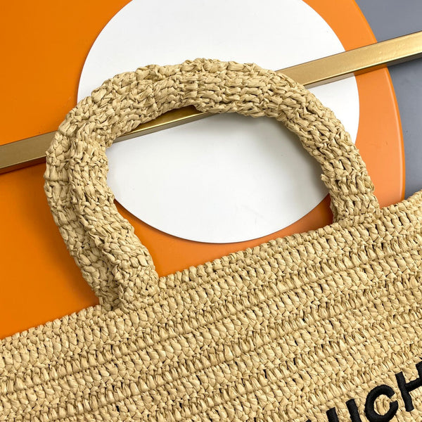 YSL Rive Gauche Tote Bag 38cm Straw Color in Raffia  285698